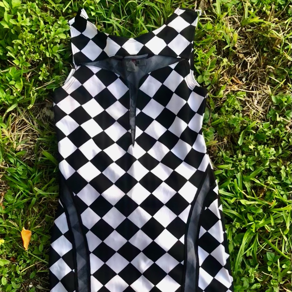 Black and White Checkered Dress